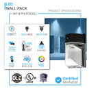 1-pack-led-wall-pack-with-photocell-and-cap-26w-5700k Load image into Gallery viewer, 1-pack-led-wall-pack-with-photocell-and-cap-26w-5700k