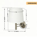 11″W x 16″H Single Wall Lamp with White Linen Shade – Brushed Nickel Finish - 4 Pack - LEDMyPlace Load image into Gallery viewer, 11″W x 16″H Single Wall Lamp with White Linen Shade – Brushed Nickel Finish - 4 Pack - LEDMyPlace