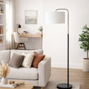 15″W x 60″H Floor Lamp with White Linen Shade – Black or Brushed Nickel Finish - 2 Pack - LEDMyPlace Load image into Gallery viewer, 15″W x 60″H Floor Lamp with White Linen Shade – Black or Brushed Nickel Finish - 2 Pack - LEDMyPlace