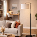 15″W x 60″H Floor Lamp with White Linen Shade – Black or Brushed Nickel Finish - 2 Pack - LEDMyPlace Load image into Gallery viewer, 15″W x 60″H Floor Lamp with White Linen Shade – Black or Brushed Nickel Finish - 2 Pack - LEDMyPlace