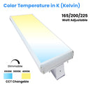4FT Linear LED High Bay Light 165W/200W/225W Wattage Adjustable, 4000k/5000K/6500K CCT Changeable, Dip Switch, 0-10V Dim, 120-277V Input Voltage, ETL, DLC 5.1 Listed Load image into Gallery viewer, 4FT Linear LED High Bay Light 165W/200W/225W Wattage Adjustable, 4000k/5000K/6500K CCT Changeable, Dip Switch, 0-10V Dim, 120-277V Input Voltage, ETL, DLC 5.1 Listed