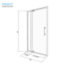 Ivanees 36 In. W X 76 In. H Framed Pivot Glass Shower Door With Soft- Closing Clear Tempered Glass Load image into Gallery viewer, Ivanees 36 In. W X 76 In. H Framed Pivot Glass Shower Door With Soft- Closing Clear Tempered Glass