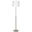 15" Dia x 59"H Modern Floor Lamp with White Linen Shade – Brushed Nickel Finish - 2 Pack Load image into Gallery viewer, 15" Dia x 59"H Modern Floor Lamp with White Linen Shade – Brushed Nickel Finish - 2 Pack