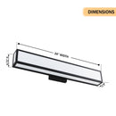 24″W x 3.5″D x 4.72″H Black LED Wall Light with Integrated 20W LED 3CCT – Hardwired - LEDMyPlace Load image into Gallery viewer, 24″W x 3.5″D x 4.72″H Black LED Wall Light with Integrated 20W LED 3CCT – Hardwired - LEDMyPlace
