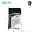 1-pack-led-wall-pack-with-photocell-and-cap-26w-5700k Load image into Gallery viewer, 1-pack-led-wall-pack-with-photocell-and-cap-26w-5700k
