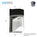 1-pack-led-wall-pack-with-photocell-and-cap-26w-5700k Load image into Gallery viewer, 1-pack-led-wall-pack-with-photocell-and-cap-26w-5700k