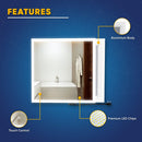 36 in. x 36 in. LED Lighted Bathroom Vanity Mirror, Anti - Fog, Touch Button, Adjustable Color Temperature & Remembrance, Wall Mounted Makeup Mirror, CRI 90+, Window Style - LEDMyPlace Load image into Gallery viewer, 36 in. x 36 in. LED Lighted Bathroom Vanity Mirror, Anti - Fog, Touch Button, Adjustable Color Temperature & Remembrance, Wall Mounted Makeup Mirror, CRI 90+, Window Style - LEDMyPlace