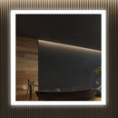 36 in. x 36 in. LED Lighted Bathroom Vanity Mirror, Anti - Fog, Touch Button, Adjustable Color Temperature & Remembrance, Wall Mounted Makeup Mirror, CRI 90+, Window Style - LEDMyPlace Load image into Gallery viewer, 36 in. x 36 in. LED Lighted Bathroom Vanity Mirror, Anti - Fog, Touch Button, Adjustable Color Temperature & Remembrance, Wall Mounted Makeup Mirror, CRI 90+, Window Style - LEDMyPlace