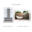 LED Lighted Mirror, Touch Switch & CCT Changeable With Remembrance, Defogger, Inner Window Style ADA Load image into Gallery viewer, LED Lighted Mirror, Touch Switch & CCT Changeable With Remembrance, Defogger, Inner Window Style ADA