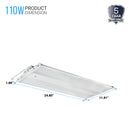 2FT LED Linear High Bay Shop Light, 110W, 5700K, 15000LM, 120-277VAC, 0-10V Dim, UL DLC Listed, Linear Hanging Light for Warehouse Workshops-2 Pack Load image into Gallery viewer, 2FT LED Linear High Bay Shop Light, 110W, 5700K, 15000LM, 120-277VAC, 0-10V Dim, UL DLC Listed, Linear Hanging Light for Warehouse Workshops-2 Pack