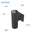 LED Outdoor Up & Down Lights With Remote, RGBW, Cylinder, 36WX2, AC100-277V, IP65, ETL CE RoSH Approval, Outdoor Wall Lights Load image into Gallery viewer, LED Outdoor Up & Down Lights With Remote, RGBW, Cylinder, 36WX2, AC100-277V, IP65, ETL CE RoSH Approval, Outdoor Wall Lights