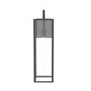 1-Light, Outdoor Wall Light, E26 Socket 1X60W, Matte Black, 25" H x 7" W. Extends 10" from the wall, Clear Glass Panels Load image into Gallery viewer, 1-Light, Outdoor Wall Light, E26 Socket 1X60W, Matte Black, 25" H x 7" W. Extends 10" from the wall, Clear Glass Panels