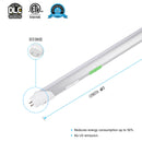 Hybrid T8 4ft LED Tube/Bulb - 22w/18w/15w/12w Wattage Adjustable, 130lm/w, 3000k/4000k/5000k/6500k CCT Changeable, Clear, Base G13, Single End/Double End Power - Ballast Compatible or Bypass Load image into Gallery viewer, Hybrid T8 4ft LED Tube/Bulb - 22w/18w/15w/12w Wattage Adjustable, 130lm/w, 3000k/4000k/5000k/6500k CCT Changeable, Clear, Base G13, Single End/Double End Power - Ballast Compatible or Bypass