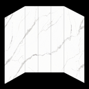 60" x 76" Frameless Shower Door - Acrylic Shower Pan with Drain - Shower Kit with 5pc Shower Wall System Load image into Gallery viewer, 60" x 76" Frameless Shower Door - Acrylic Shower Pan with Drain - Shower Kit with 5pc Shower Wall System