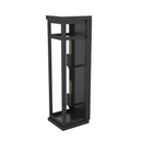 2-Light Wall Sconce, E12 Holder, 2X40W, Matte Black, Rectangular, Clear Glass Panels, 22 1/4" H x 5 1/2" W, Extends 6" from the wall Load image into Gallery viewer, 2-Light Wall Sconce, E12 Holder, 2X40W, Matte Black, Rectangular, Clear Glass Panels, 22 1/4" H x 5 1/2" W, Extends 6" from the wall