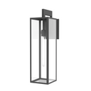 1-Light, Outdoor Wall Light, E26 Socket 1X60W, Matte Black, 25" H x 7" W. Extends 10" from the wall, Clear Glass Panels Load image into Gallery viewer, 1-Light, Outdoor Wall Light, E26 Socket 1X60W, Matte Black, 25" H x 7" W. Extends 10" from the wall, Clear Glass Panels