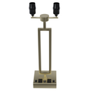 2-Light Bedside Table Lamp With 1-USB Charging Port, 2-Switches, 2-outlets, 28 inch, Brushed Nickel Finish, For Living Room, Dorm, Bedroom Lamp Load image into Gallery viewer, 2-Light Bedside Table Lamp With 1-USB Charging Port, 2-Switches, 2-outlets, 28 inch, Brushed Nickel Finish, For Living Room, Dorm, Bedroom Lamp
