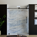 60" X 76" Armani Grey Alcove Shower Wall Kit - Shower Door / Wall System / Solid Surface Shower Base Tray with Covered Drain Load image into Gallery viewer, 60" X 76" Armani Grey Alcove Shower Wall Kit - Shower Door / Wall System / Solid Surface Shower Base Tray with Covered Drain