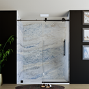 60" X 76" Armani Grey Alcove Shower Wall Kit - Shower Door / Wall System / Solid Surface Shower Base Tray with Covered Drain Load image into Gallery viewer, 60" X 76" Armani Grey Alcove Shower Wall Kit - Shower Door / Wall System / Solid Surface Shower Base Tray with Covered Drain