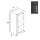 RTA - Single Glass Door Wall Cabinets - 36"H x 15"W x 24"D - BG Load image into Gallery viewer, RTA - Single Glass Door Wall Cabinets - 36"H x 15"W x 24"D - BG