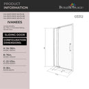 Ivanees 36 In. W X 76 In. H Framed Pivot Glass Shower Door With Soft- Closing Clear Tempered Glass Load image into Gallery viewer, Ivanees 36 In. W X 76 In. H Framed Pivot Glass Shower Door With Soft- Closing Clear Tempered Glass