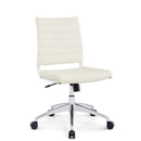 Jive Ribbed Armless Mid Back Swivel Conference Computer Chair In Mulitcolor Load image into Gallery viewer, Jive Ribbed Armless Mid Back Swivel Conference Computer Chair In Mulitcolor