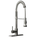 Single Handle Pull-down Sprayer Kitchen Faucet With Dual Mode Switch in Stainless Steel Load image into Gallery viewer, Single Handle Pull-down Sprayer Kitchen Faucet With Dual Mode Switch in Stainless Steel