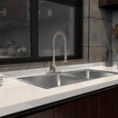 Single Handle Pull-down Sprayer Kitchen Faucet With Dual Mode Switch in Stainless Steel Load image into Gallery viewer, Single Handle Pull-down Sprayer Kitchen Faucet With Dual Mode Switch in Stainless Steel