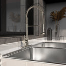 Single Handle Pull-down Sprayer Kitchen Faucet With Dual Mode Switch in Stainless Steel Load image into Gallery viewer, Single Handle Pull-down Sprayer Kitchen Faucet With Dual Mode Switch in Stainless Steel