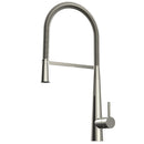 Brass Single Handle Pull Down Kitchen Faucet With Zinc Handle, Plate in Stainless Load image into Gallery viewer, Brass Single Handle Pull Down Kitchen Faucet With Zinc Handle, Plate in Stainless