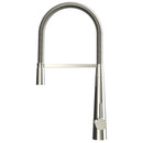 Brass Single Handle Pull Down Kitchen Faucet With Zinc Handle, Plate in Stainless Load image into Gallery viewer, Brass Single Handle Pull Down Kitchen Faucet With Zinc Handle, Plate in Stainless