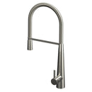 Brass Single Handle Pull Down Kitchen Faucet With Zinc Handle, Plate in Stainless Load image into Gallery viewer, Brass Single Handle Pull Down Kitchen Faucet With Zinc Handle, Plate in Stainless