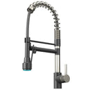 19.29 Inches Single Handle Pull-down Sprayer Kitchen Faucet With Black Plate Load image into Gallery viewer, 19.29 Inches Single Handle Pull-down Sprayer Kitchen Faucet With Black Plate