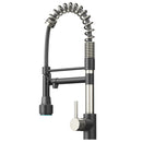 19.29 Inches Single Handle Pull-down Sprayer Kitchen Faucet With Black Plate Load image into Gallery viewer, 19.29 Inches Single Handle Pull-down Sprayer Kitchen Faucet With Black Plate