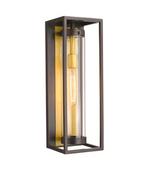 1-Light, 21-Inch Bronze Outdoor Rectangular Wall Light, E26 Socket 1X60W, Clear Glass, 21 1-Light, 21-Inch Bronze Outdoor Rectangular Wall Light, E26 Socket 1X60W, Clear Glass, 21