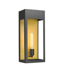 1-Light, Outdoor Wall Sconce Light, Outdoor Lantern, E26 Socket 1X60W, Clear Glass Panels, Matte Black, 18 1-Light, Outdoor Wall Sconce Light, Outdoor Lantern, E26 Socket 1X60W, Clear Glass Panels, Matte Black, 18
