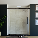 60" X 76" Armani Grey Alcove Shower Wall Kit - Shower Door / Wall System / Solid Surface Shower Base Tray with Covered Drain Load image into Gallery viewer, 60" X 76" Armani Grey Alcove Shower Wall Kit - Shower Door / Wall System / Solid Surface Shower Base Tray with Covered Drain