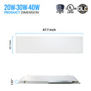 1 ft. x 4 ft. LED Flat Panel Light 20W/30W/40W Wattage Adjustable, 4000k/5000K/6500K CCT Changeable, Dip Switch, 0-10V Dim, 120-277V, ETL, DLC 5.1, Recessed Back-lit Fixture Load image into Gallery viewer, 1 ft. x 4 ft. LED Flat Panel Light 20W/30W/40W Wattage Adjustable, 4000k/5000K/6500K CCT Changeable, Dip Switch, 0-10V Dim, 120-277V, ETL, DLC 5.1, Recessed Back-lit Fixture