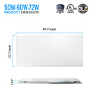 2 ft. x 4 ft. LED Flat Panel Light 50W/60W/72W Wattage Adjustable, 4000k/5000K/6500K CCT Changeable, Dip Switch, 0-10V Dim, 120-277V, ETL, DLC 5.1, Recessed Back-lit Fixture Load image into Gallery viewer, 2 ft. x 4 ft. LED Flat Panel Light 50W/60W/72W Wattage Adjustable, 4000k/5000K/6500K CCT Changeable, Dip Switch, 0-10V Dim, 120-277V, ETL, DLC 5.1, Recessed Back-lit Fixture