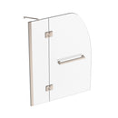 Ivanees 60 In. H x 45 In. W Hinged Frameless French Glass Bathtub Door Load image into Gallery viewer, Ivanees 60 In. H x 45 In. W Hinged Frameless French Glass Bathtub Door