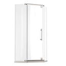 Ivanees 36 In. x 76 In. Neo-Angle Pivot Semi-Frameless Corner Shower Enclosure in Stainless Steel with 8mm Clear Tempered Glass Load image into Gallery viewer, Ivanees 36 In. x 76 In. Neo-Angle Pivot Semi-Frameless Corner Shower Enclosure in Stainless Steel with 8mm Clear Tempered Glass