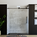60" X 76" Armani Grey Alcove Shower Wall Kit - Shower Door / Wall System / Solid Surface Shower Base Tray with Covered Drain Load image into Gallery viewer, 60" X 76" Armani Grey Alcove Shower Wall Kit - Shower Door / Wall System / Solid Surface Shower Base Tray with Covered Drain