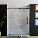 60" X 76" Armani Grey Alcove Shower Wall Kit - Shower Door / Wall System / Solid Surface Shower Base Tray with Covered Drain Load image into Gallery viewer, 60" X 76" Armani Grey Alcove Shower Wall Kit - Shower Door / Wall System / Solid Surface Shower Base Tray with Covered Drain