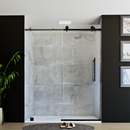 60" X 76" Armani Grey Alcove Shower Wall Kit - Shower Door / Wall System / Solid Surface Shower Base Tray with Covered Drain Load image into Gallery viewer, 60" X 76" Armani Grey Alcove Shower Wall Kit - Shower Door / Wall System / Solid Surface Shower Base Tray with Covered Drain