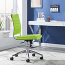 Jive Ribbed Armless Mid Back Swivel Conference Computer Chair In Mulitcolor Load image into Gallery viewer, Jive Ribbed Armless Mid Back Swivel Conference Computer Chair In Mulitcolor