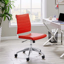 Jive Ribbed Armless Mid Back Swivel Conference Computer Chair In Mulitcolor Load image into Gallery viewer, Jive Ribbed Armless Mid Back Swivel Conference Computer Chair In Mulitcolor