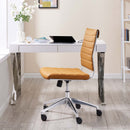Jive Ribbed Armless Mid Back Swivel Conference Computer Chair In Mulitcolor Load image into Gallery viewer, Jive Ribbed Armless Mid Back Swivel Conference Computer Chair In Mulitcolor