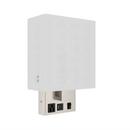 1-Light, Decorative Wall Sconces Fixtures, Satin Nickel Finish with White shade, Dimension: W7"xD4"xH11", 1 usb,1 switch and 1 outlet Load image into Gallery viewer, 1-Light, Decorative Wall Sconces Fixtures, Satin Nickel Finish with White shade, Dimension: W7"xD4"xH11", 1 usb,1 switch and 1 outlet