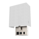 1-Light, Decorative Wall Sconces Fixtures, Satin Nickel Finish with White shade, Dimension: W7"xD4"xH11", 1 usb,1 switch and 1 outlet Load image into Gallery viewer, 1-Light, Decorative Wall Sconces Fixtures, Satin Nickel Finish with White shade, Dimension: W7"xD4"xH11", 1 usb,1 switch and 1 outlet