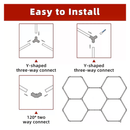 Hexagon LED Garage Light, 5 Hex Kit (24pcs), 6w/pc (Total Power 144W), 6500K, 120 - 130lm/w, AC100 - 277v,IP44, CRI:>80, For Garage, Shop, Gym, Basement, Barbershop, Warehouse, Car Detailing Shop - LEDMyPlace Load image into Gallery viewer, Hexagon LED Garage Light, 5 Hex Kit (24pcs), 6w/pc (Total Power 144W), 6500K, 120 - 130lm/w, AC100 - 277v,IP44, CRI:>80, For Garage, Shop, Gym, Basement, Barbershop, Warehouse, Car Detailing Shop - LEDMyPlace
